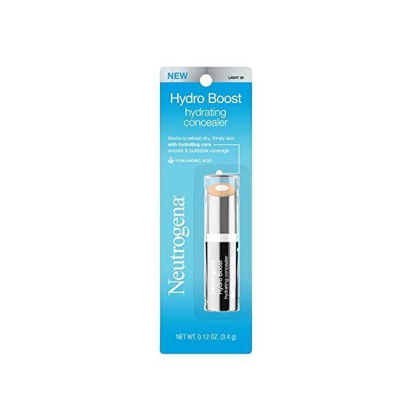 Neutrogena-Hydro-Boost-Hydrating-Concealer-Stick-for-Dry-Skin-Oil-Free-Lightweight-Non-Greasy-and-Non-Comedogenic-Cover-Up-Makeup-with-Hyaluronic-Acid-20-Light-012-Oz Neutrogena Hydro Boost Hydrating Concealer Stick for Dry Skin, Oil-Free, Lightweight, Non-Greasy and Non-Comedogenic Cover-Up Makeup with Hyaluronic Acid, 20 Light, 0.12 Oz