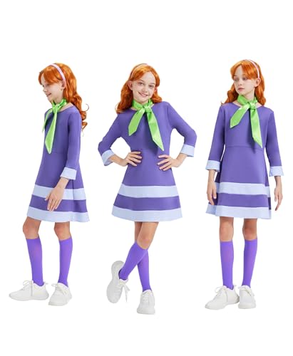 Disfraz Halloween Niñas Falda Deluxe Morada con Accesorios miniatura 4