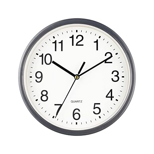 6 Inch Silent Wall Clocks Battery Operated, Non-Ticking Modern Round Clock for Bedroom, Small Wall Clock, Ideal for Home Office Kitchen School, Easy to Read (Color : Gray)