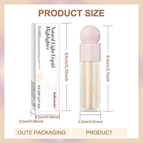 Soyub Liquid Luminizer Blush Makeup, Liquid Illuminator Face Highlighter, Waterproof Long Lasting, Natural Skin Tint,Moisturizing Face Blush Wand For Cheek, Moonlight #TOP5