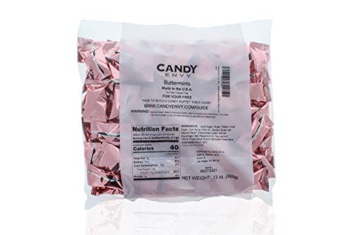 Rose Gold Foil Buttermints - 13 Oz. Bag - Approximately 100 Individually Wrapped Mint Candy #TOP3