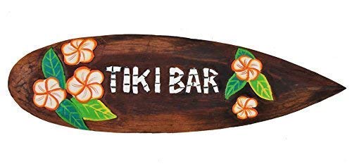 Interlifestyle Surfboard 60cm Tiki Bar Hawaii Deko im Maui Style Surfbrett Cover