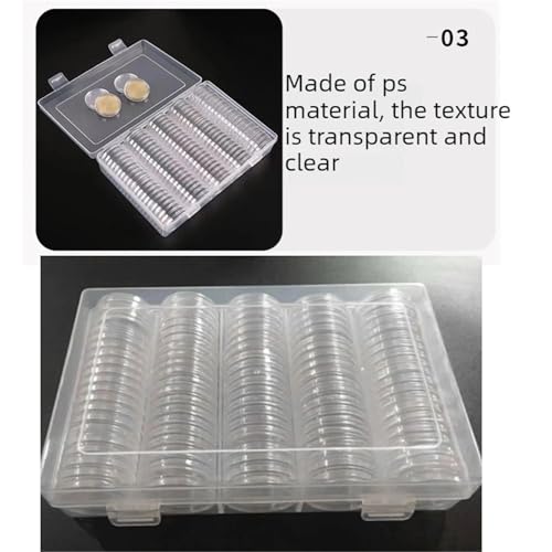 Cápsulas transparentes para monedas 200 pzas 30mm miniatura 6