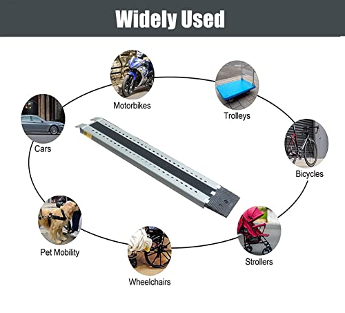 Rampa para motocicleta 120 cm x 25 cm CMYUN metálica miniatura 5