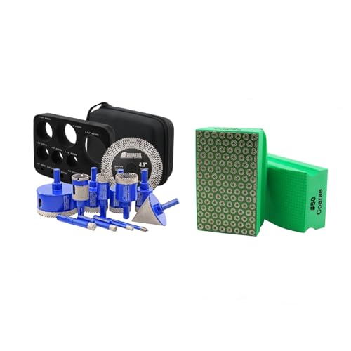 Kit de brocas diamantadas para porcelana y mármol miniatura 1