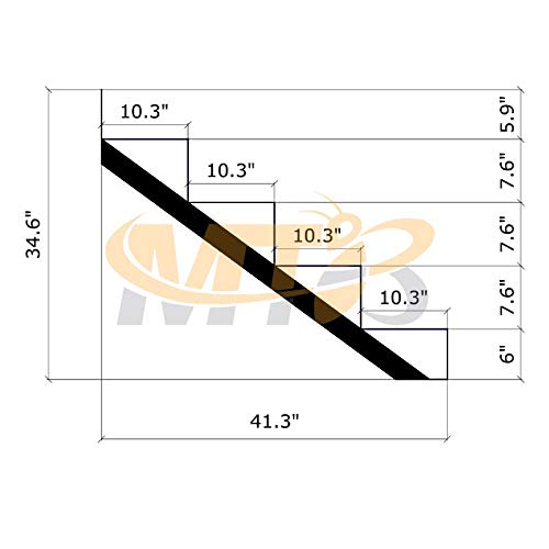 Mtb Steel Stair Step Riser - 4 Step For Deck Height 35 Inches Stair Stringer #TOP3