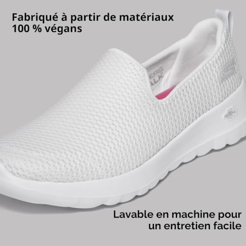 Skechers Femme Go Walk Joy baskets, White Textile/ Trim, 37 EU