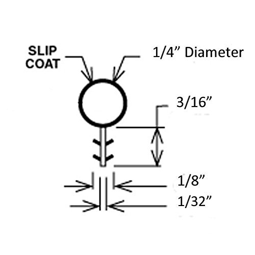 G-S-I 1/4" Window Kerf Bulb Weatherstrip Mount Slot Seal In 2 Colors And 6 Lengths (100, White) #TOP3