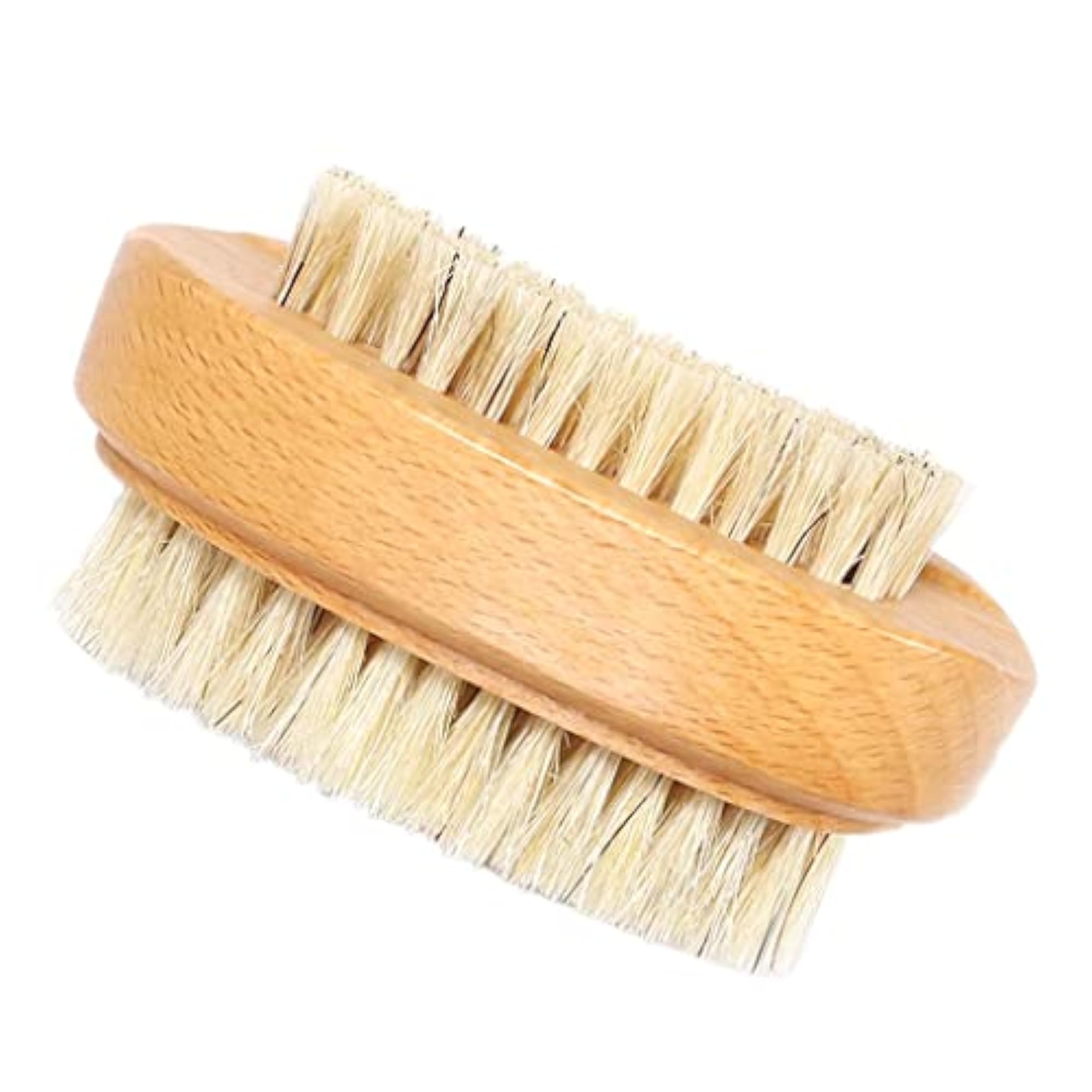 Beech Wood Dual Sided Nail Cleaning Brush Set, 2 Pcs