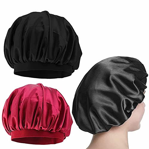 Satin Bonnet, bonnet de sommeil en satin, bonnet de nuit en soie, bonnet de nuit en soie respirant, bonnet de sommeil réglable en soie pour dormir Cover