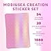 Mobiusea Creation Pink Heart Stickers | 0.6 inch | 1080pcs Holographic Heart Stickers | Heart Stickers Bulk | Heart Stickers for Kids Heart Shinny Stickers | Mini Heart Stickers Heart Sticker Sheets