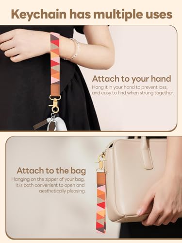 Image of Wristlet Keychain for Women and Men, Key Chain Holder, Wrist Lanyard for Keys