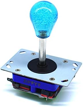 Miniatura 7 de Arcity HY-PJ094-1 - 2 piezas Arcade Joystick Bat Top Cabeza Grande Oval Manija Perilla Tipo Americano Rosa y Azul Transparente para Zippy SANWA