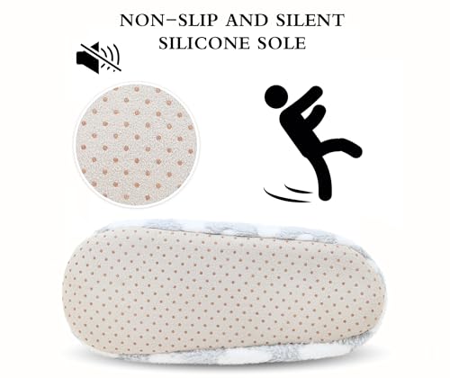 Image of Keyela Women Cozy Warm Slipper Socks, Non Slip Gripper Indoor House Socks | Soft warm cozy fabric, gripper anti-slip bottom for bedroom, lounge and all indoor daily use
