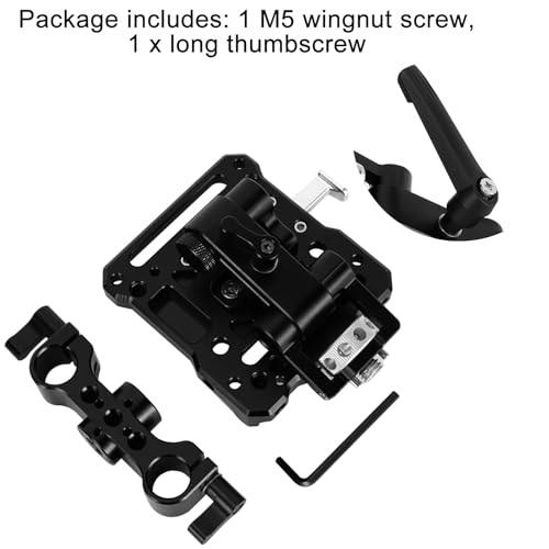 Image of NICEYRIG V Mount Battery Plate Kit with Magic Arm, 15mm Rod Clamp Adjustable Angle Quick Release V-Lock Plate for Camera Cage, Top Handle, Shoulder Rig -700