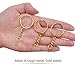 BronaGrand 50pcs 25mm Split Key Ring with Extend Chain and 12mm Screw Eye Pin for Craft Charm Making,Gold