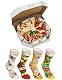 Lustige Rainbow Socks Pizza Socken Box für Damen und Herren