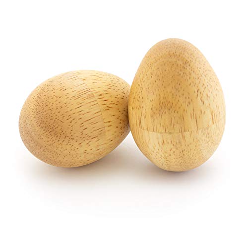 Œufs Shaker En Bois – 4 Pièces – Maracas œufs De Pâques, Instrument Percussion Enfant – Son Doux, éducatif