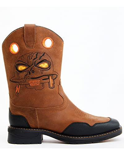 Cody James Boys' Skull Work Boot Broad Square Toe - Bcbsp22p202