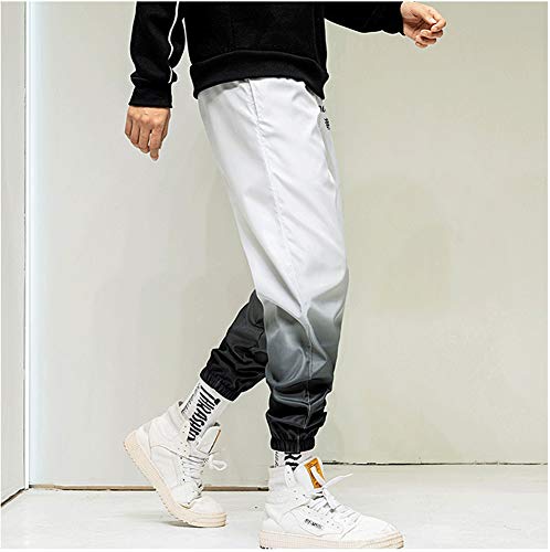 Astellarie Mens Casual Gradient Color Pants, Hip Hop Jogger Relaxed Fit Pants with Drawstring3