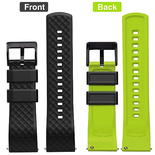 Image of Ritche Christmas Gift Silicone Watch Bands 18mm 20mm 22mm 24mm Quick Release Rubber Watch Bands for Men, White Elephant Gifts, Stocking Stuffers For Men
