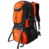 OcioDual Mochila Senderismo 50 Litros, Naranja