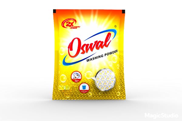 OSWAL Washing Powder, Laundry Washing For Bright and Dazzling White Clothes, Machine & Bucket Wash - 100 GM x 20 (Pack of 20)