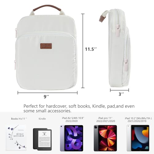 Aplufine Capa de Livro com Zíper, Bolsa de Livro 11