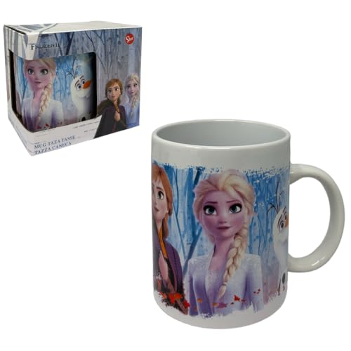 CARTOON Tasse en céramique Frozen Disney Modèle Mug 325 ml Tasse de petit-déjeuner pour enfants