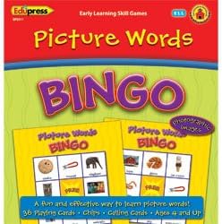 Edupress Picture Palabras Aprendizaje Temprano Bingo (ep3511)