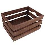 Construction robuste : fabriquées en bois massif, ces caisses rustiques en bois présentent une structure solide, garantissant une utilisation et une protection fiable pour les fruits ou les objets de décoration. caisses en bois recyclé, bacs décoratifs en bois