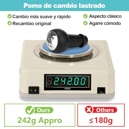 Spurtar Pomos de Palanca de Cambios, 5 Marchas velocidad de Coche para Peugeot 206 207 208 306 307 1007 3008 para Citroen C1 C2 C3 C4 - Imagen 4