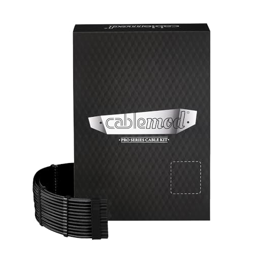 CableMod RT-Series Pro ModMesh Sleeved 12VHPWR StealthSense Dual Cable Kit for ASUS/Seasonic/Phanteks (Black)