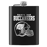 Fassungsvermögen: ca. 235 ml Tampa Bay Buccaneers NFL Flachmann Flask Edelstahlflasche 235 ml
