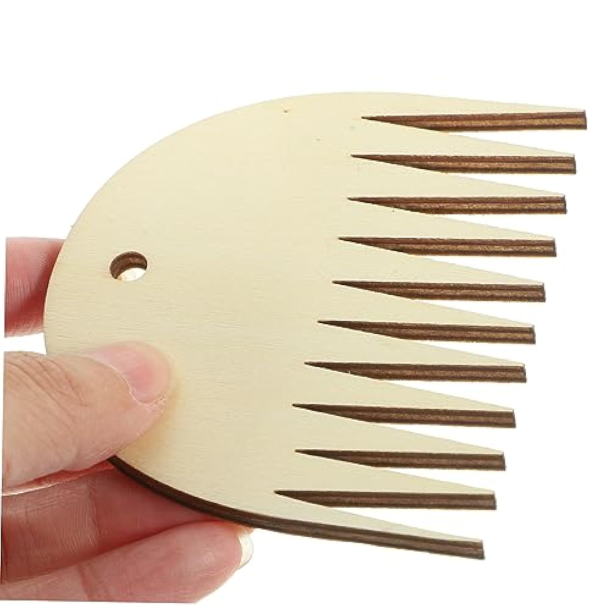Small Wooden Sawtooth Comb for Tapestry Weaving