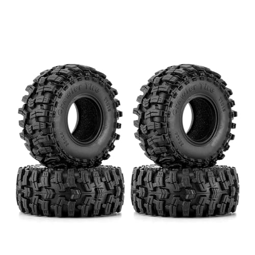 Pneus RC 1.0 Pouce en Gomme Haute Densité pour TRX4M T1015