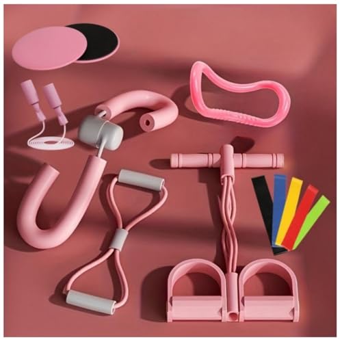 Kit de fitness de pilates de 11 piezas, equipo de fitness portátil, bandas de resistencia de fitness, herramienta de entrenamiento de cuerpo completo, regalos amigables para mujeres para pilates o