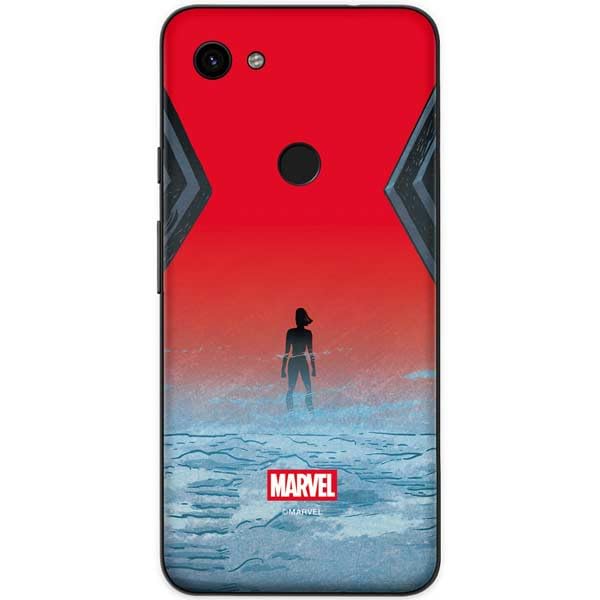Skinit Decal Phone Skin Compatible with Google Pixel 3a XL - Officially Licensed Marvel Black Widow No More Secrets Design
