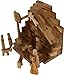 Holy Land Market Olive Wood Miniature Set with Stable 12 Pieces (Plain Roof Stable)