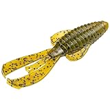 Strike King Rage Baby Bug Fishing Lure, Soft Plastic Craw, Green Pumpkin, 3-Inches, 9-Pack