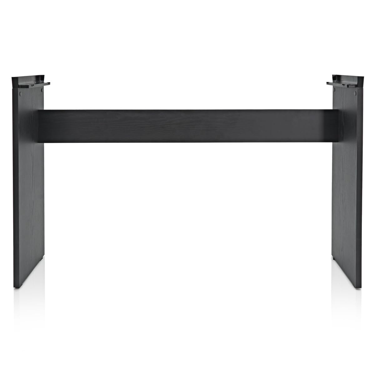 SDP-2 Stagepiano-Ständer von Gear4music | Robuster Stilvoller Ständer für SDP-2-Piano, Holzrahmen mit Rückenstütze, Mattschwarzes Finish, Rutschfeste Gummifüße