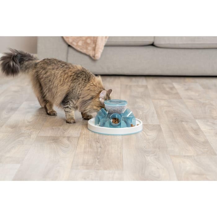 TRIXIE interaktives Intelligenzspielzeug für Katzen 'Cat Activity Strategie-Spiel Tunnel Feeder, ø 28 × 14 cm, Mehrfarbig - 46002