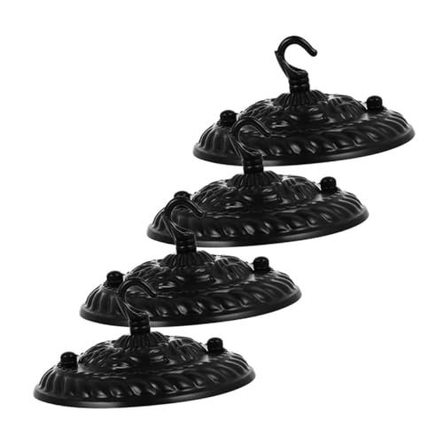 Toddmomy 4 pcs Vintage Ceiling Light Canopy with Hooks Pendant Plate Decorative Chandelier Cover for Living Bedroom Dining Home Decor