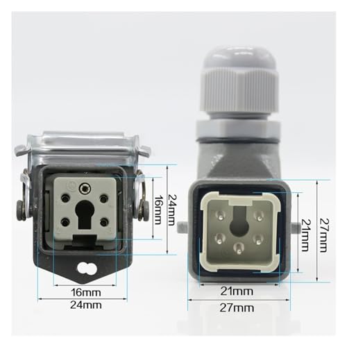 Conector de canal caliente HA-005-1 10A 250V resistente de 5 núcleos 2