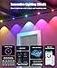 POOFZY Permanent Outdoor Lights for House,200ft RGB+IC Smart Outdoor Decor, 50 Scene Modes,App/Remote Control,IP67 Waterproof,for Christmas,Halloween,Daily & Holiday Party Decor,House Roof Lighting