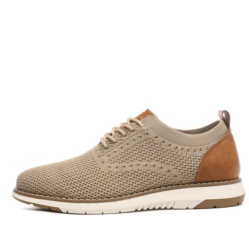 Image of DECARSDZ Casual Dress Shoes for Men Fashion Lace-Up Mesh Fabric Oxfords Breathable Lightweight for Daily Walking Breeze Sneakers