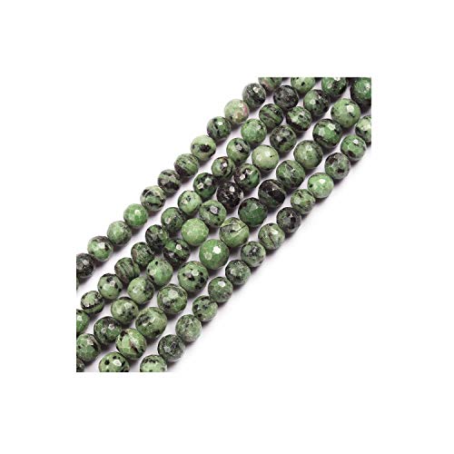 Perles zoisite verte en vrac 8-9mm pierres semi-précieuses rondes pour création de collier