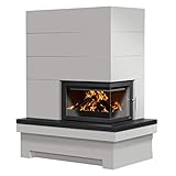 kaminbausatz hark aspen marmor classico-beige 8kw Feinstaub: 38 mg/m³ Oranier 5623 90 Quadrum W+ Kaminbausatz Stahl Schwarz mit Sims Beton Schiefer, Tür rechts