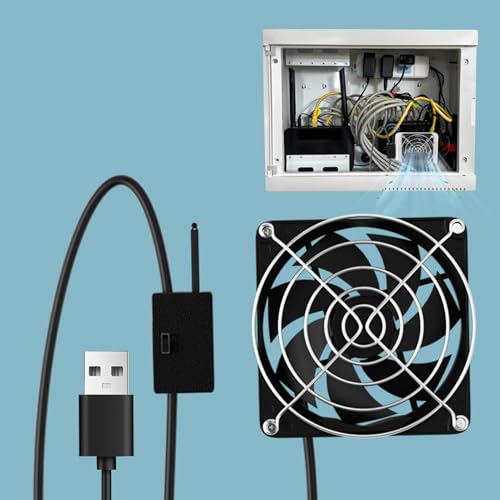 Ventilador USB de 5V para router y modem con sensor termico 3