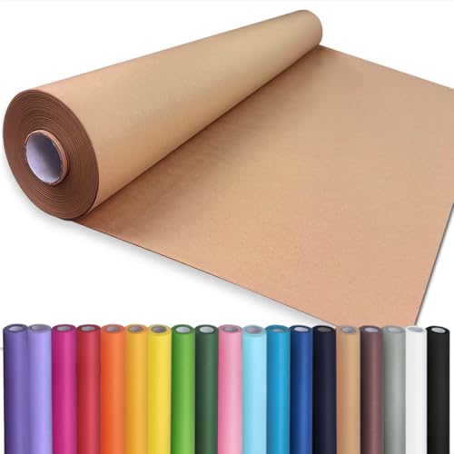 PerkHomy 48" x 1,440" (120') Brown Kraft Paper Roll for